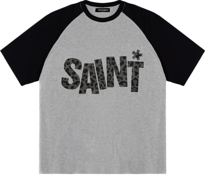 saintpain 男女通用 Saint 圖案重磅拉克蘭短袖T恤