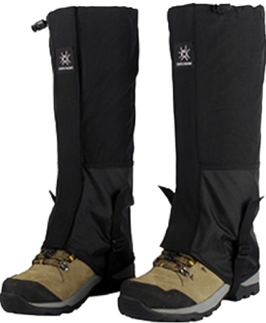 샘스트롱 티지피 방수 방풍 등산 롱 스패츠, 블랙