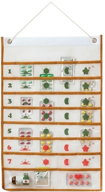 소유공간 약복용 수납 벽걸이형 캘린더 S261-0289N, 숫자, 1개