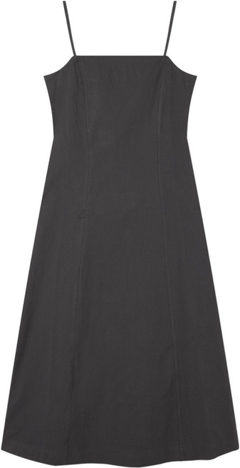 MIXXO 方領背心棉質連身裙, 60 炭灰色