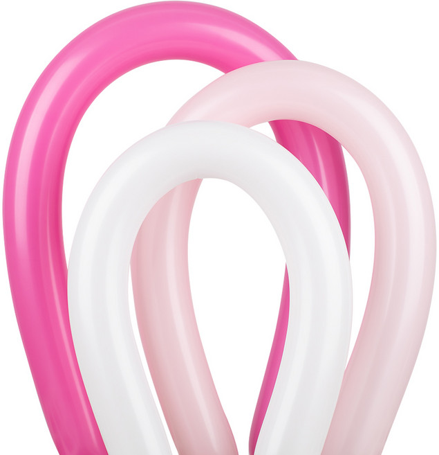 셈퍼텍스 요술풍선 360S 27p 세트, 화이트, 핑크, 푸치샤(랜덤발송), 1세트