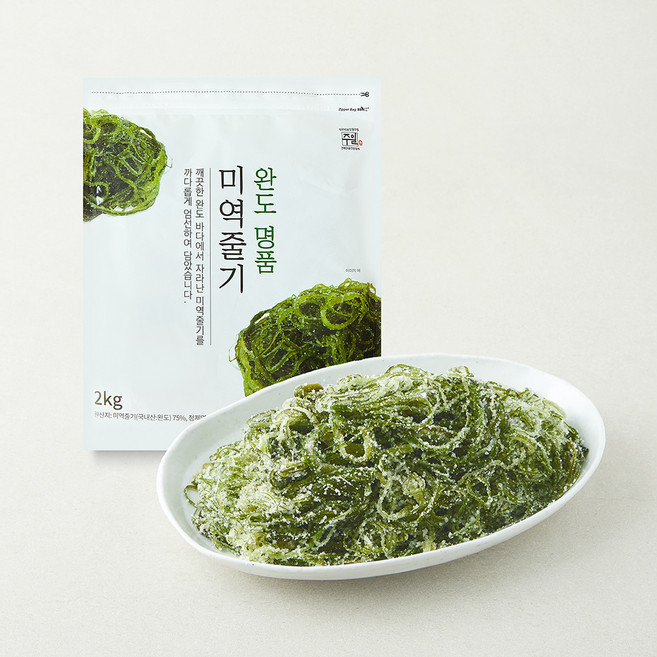 주일 완도 명품 미역줄기, 2kg, 1개
