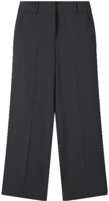 Roem 女款亞麻感半寬版西裝褲