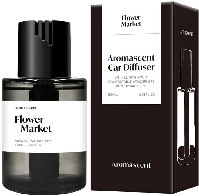 더허브샵 아로마센트 차량용 디퓨저 방향제 180ml, 1개, 양재동꽃시장