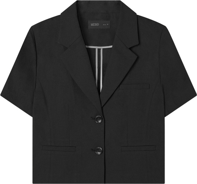 MIXXO 女款短版西裝短袖外套