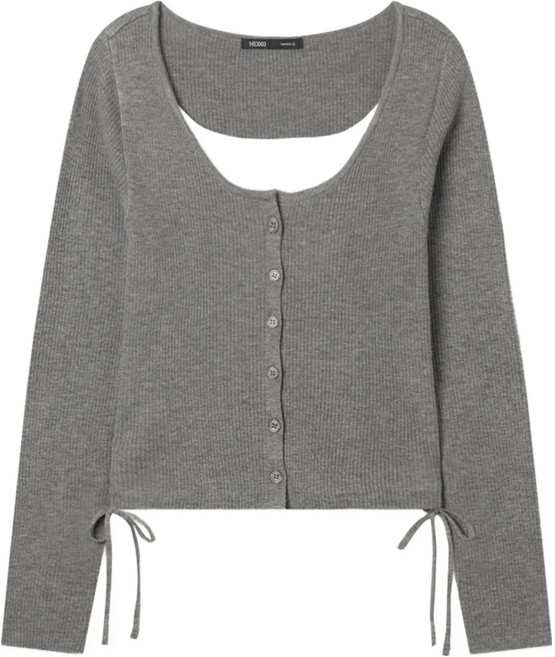 MIXXO 女款側邊抽繩開襟衫 RE CKF919T