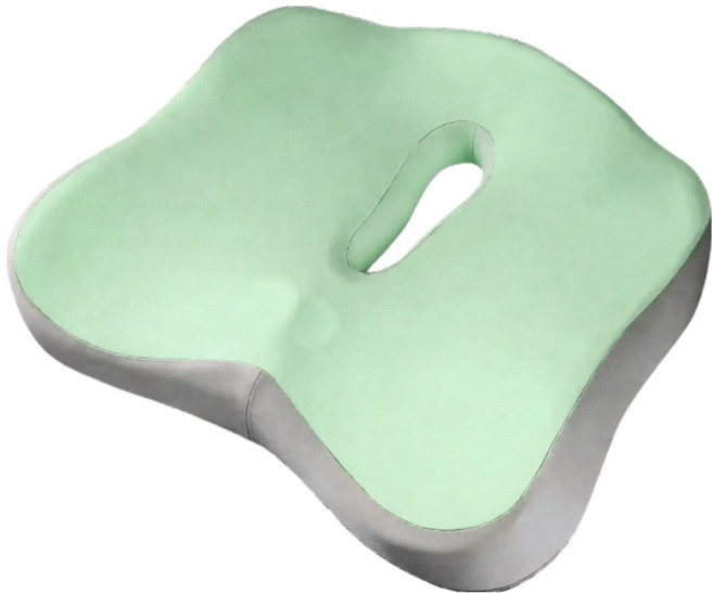 뉴리스 메모리폼 엉덩이 자세 도넛 방석, 그린