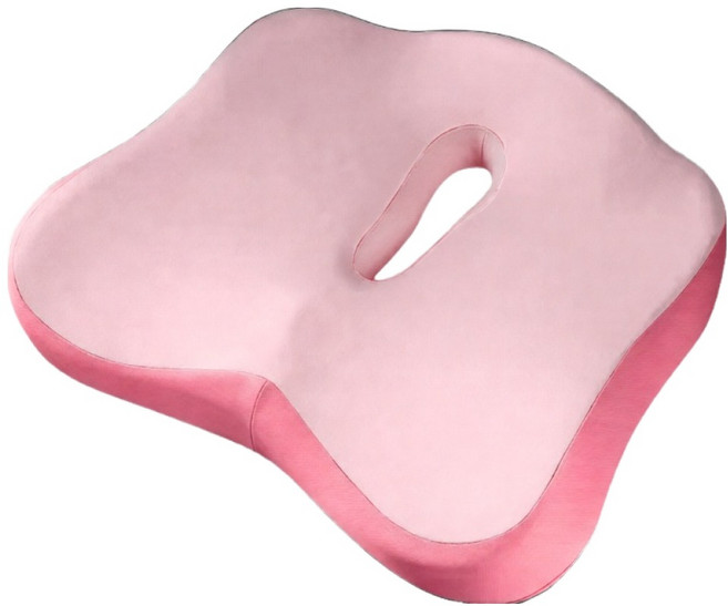 뉴리스 메모리폼 엉덩이 자세 도넛 방석, 핑크