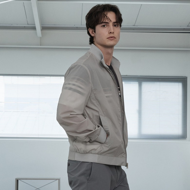 INDIAN 男士針織拼色輕量涼感夾克 MITCL6M3101