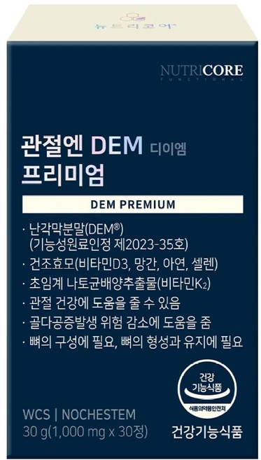 뉴트리코어 관절엔 DEM 디이엠 프리미엄, 1개, 30정 - 쿠팡