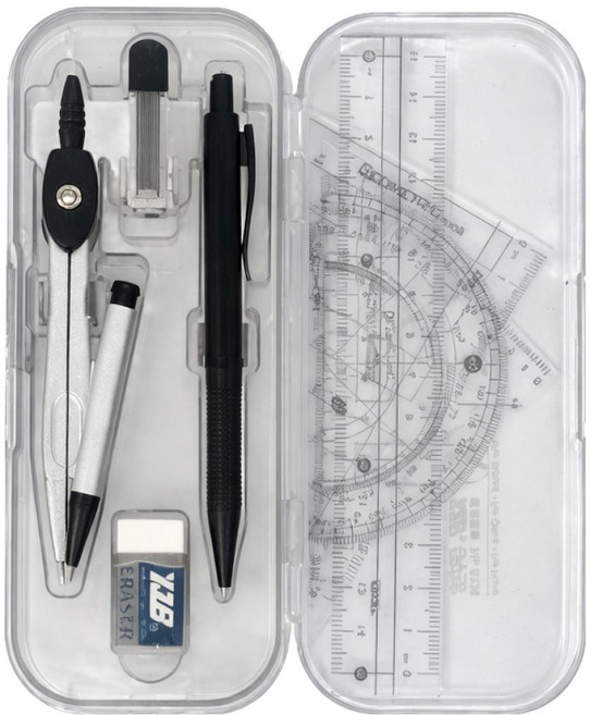 리버폭스 컴퍼스 룰러 8종 세트, 혼합색상, 1세트