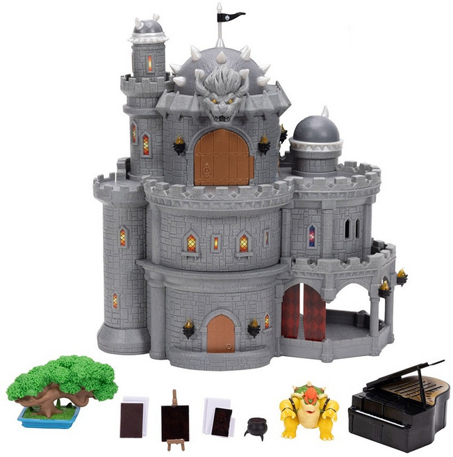 jakks PACIFIC 超級瑪利歐 銀河電影 豪華庫巴城堡遊戲公仔組 432254, 1套