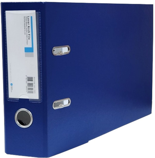 문화산업 레버아치 바인더 가로형 A4 7cm B842-7, 청색, 1개