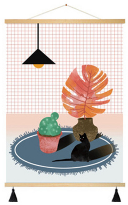 부트핏 감성 패브릭 배전함 가리개 벽걸이 그림 포스터, 6