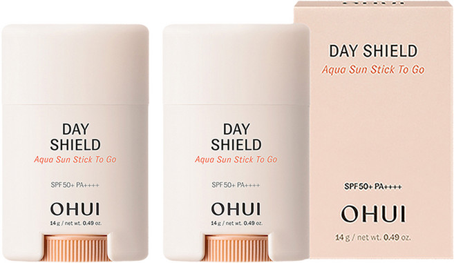 오휘 아쿠아 선 스틱 투 고 듀오 세트 SPF50+ PA++++, 14g, 2개