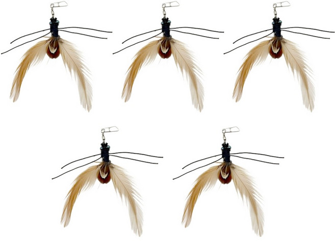 펫모닝 고양이 리얼버그 긴꼬리 딱정벌레 장난감 리필, 블랙, 5개