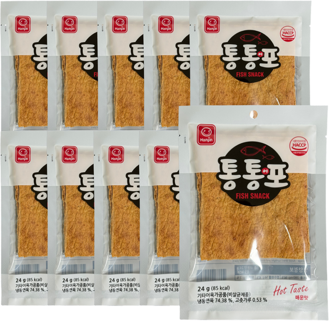 한진식품 통통어포 매운맛, 10개, 24g