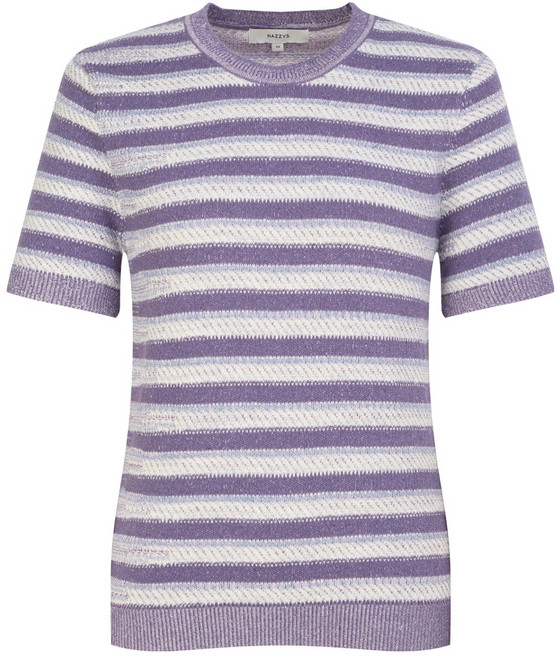 헤지스 여성용 멀티 스트라이프 반팔 풀오버