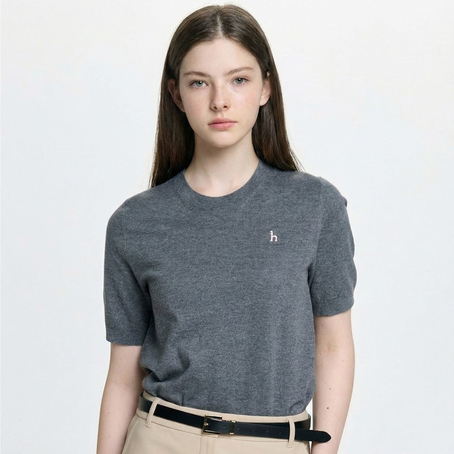 헤지스 여성용 클래식 반팔 풀오버