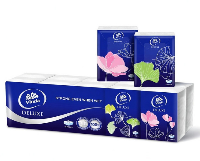 빈다 펄프 4겹 손수건 티슈, 10개, 8매