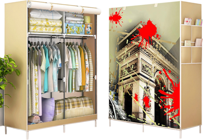 스마일깨비 튼튼한 접이식 비키니수납장 105 x 45 x 170 cm, 타입 I