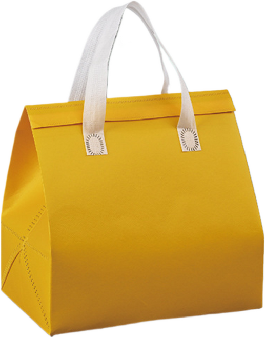 그리뉴얼 포장용 테이크아웃 부직포 쇼핑백, 엘로우, 10개