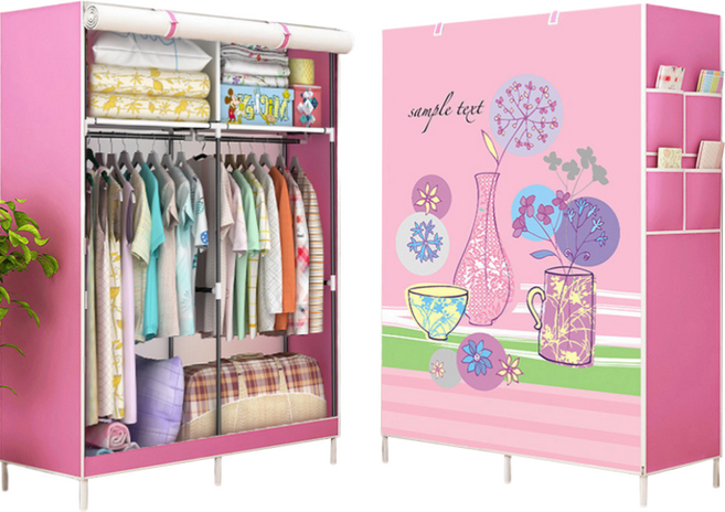 스마일깨비 튼튼한 접이식 비키니수납장 105 x 45 x 170 cm, 타입 F