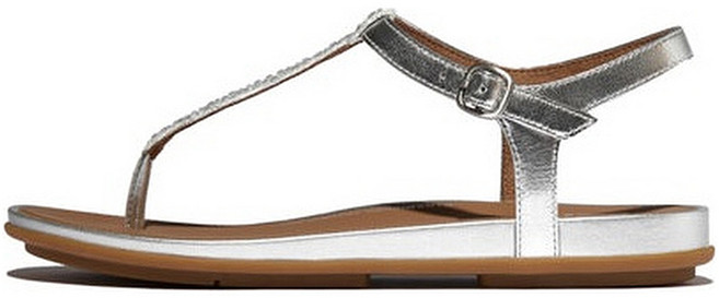 fitflop 女款 Gracie 水晶 MIX 皮革 T字帶涼鞋