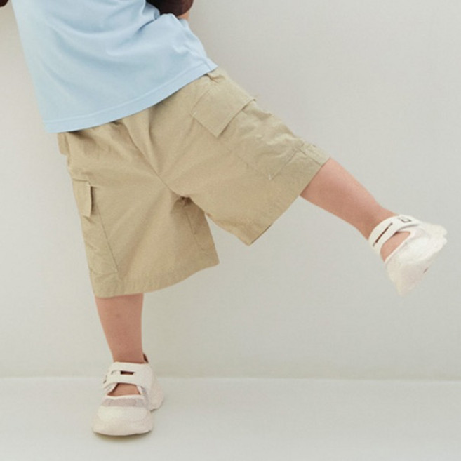 유니프랜드 아동용 나일론 5부 카고팬츠