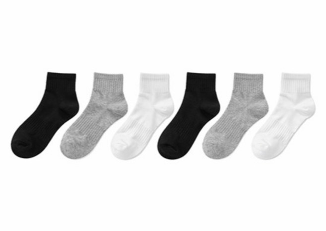 무직 심플 베이직 양말 6켤레 세트 AW22