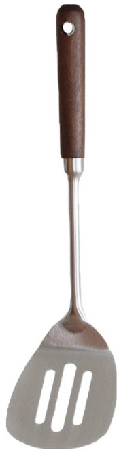 체리하우스 에크렌 월넛핸들 스텐 조리도구 삼각뒤집개 소, 실버 우드, 1개