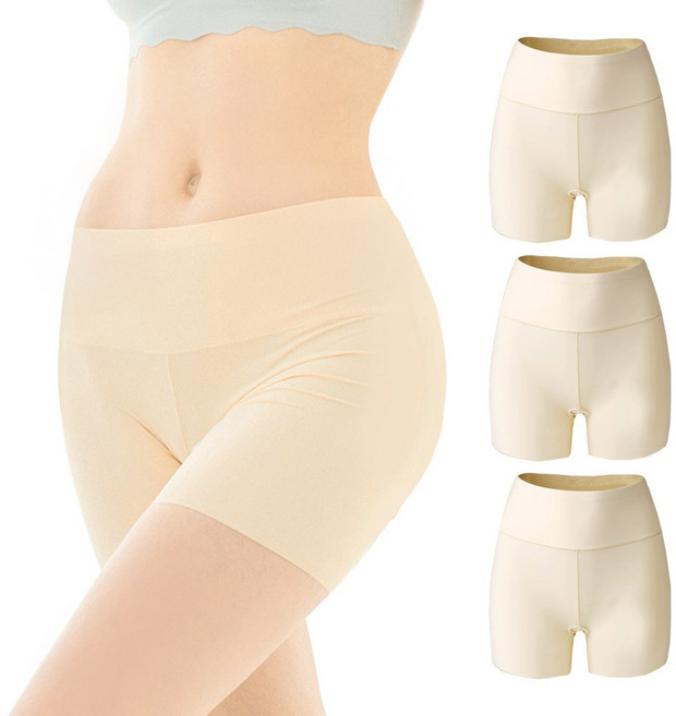 이너리즘 여성용 심리스 하이웨스트 사각 팬티 속바지 3p