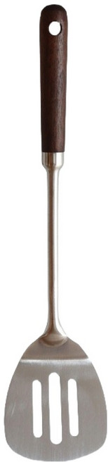 체리하우스 에크렌 월넛핸들 스텐 조리도구 삼각뒤집개 대, 실버 우드, 1개