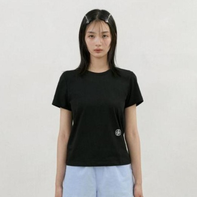 시티브리즈 여성용 미니 로고 자수 반팔 티셔츠 CTA0TS04