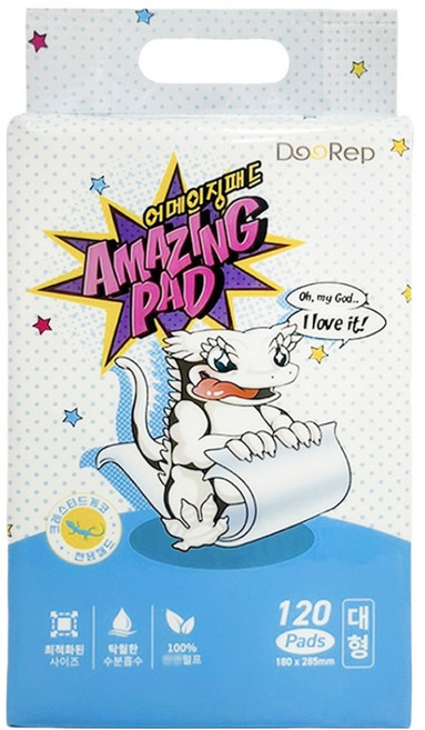 두렙 파충류 어메이징 패드 대형, 화이트, 1개