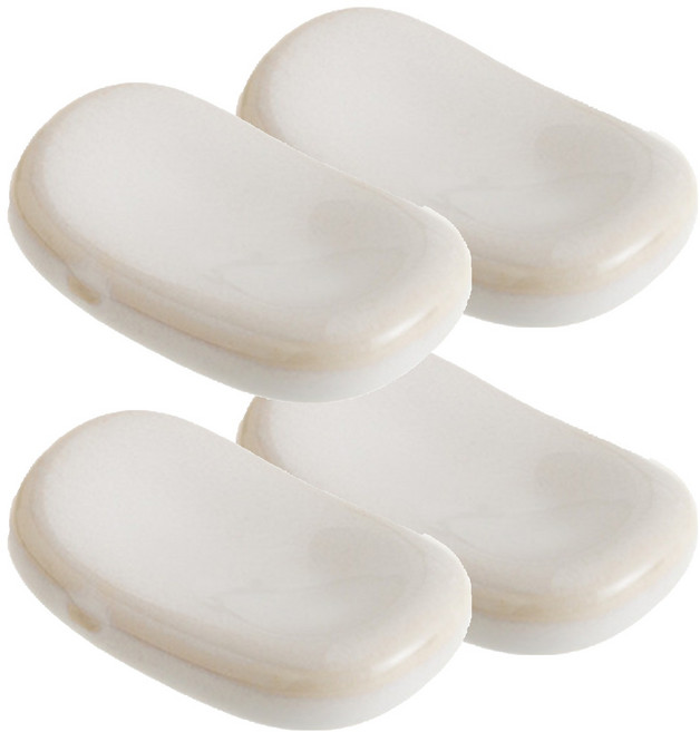 씨엠원 심플 수저받침 깔끔 테이블 장식 4.8 x 3 x 1.2 cm, 화이트, 4개