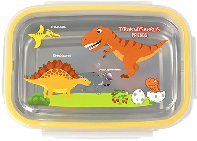 키친유 티라노 이중 스텐 도시락 800ml, 1개, 혼합색상