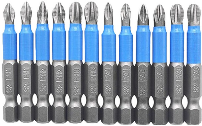 OON 마그네틱 논슬립 드라이버 비트 12종 세트, 1세트