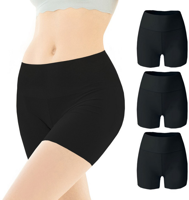 이너리즘 여성용 심리스 하이웨스트 사각 팬티 속바지 3p