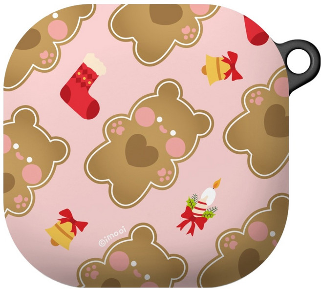 아이무이 무선이어폰 하드 케이스 시즌3, 쿠키패턴 곰돌, 1개, 갤럭시 버즈4 / 버즈4 프로