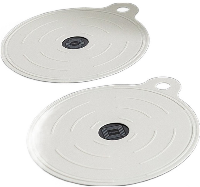 소노리떼 실리콘 인덕션 보호매트 웨이브 대형 22cm, 아이보리, 2개