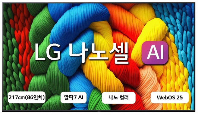 LG전자 4K UHD LED 나노셀 AI TV, 217cm(86인치), 86NANO80AEA, 벽걸이형, 방문설치