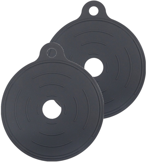 소노리떼 실리콘 인덕션 보호매트 웨이브 대형 22cm, 차콜, 2개