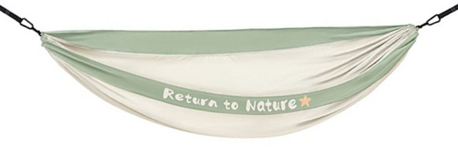 Naturehike 挪客 孤舟輕量鞦韆雙人吊床, 米綠色, 1個