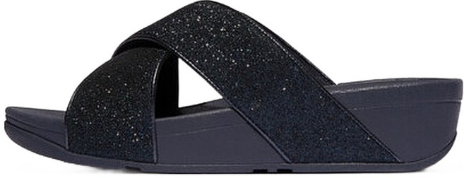 fitflop 女款 LULU 亮片灰塵交叉拖鞋