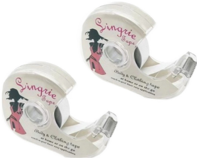 올어바웃하나 옷 고정 테이프 5m, 2개, 투명