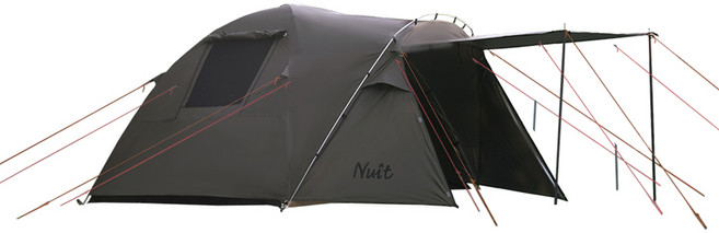 Nuit 努特 木曜日 鋁合金帳 NTG112, 黑色, 3人