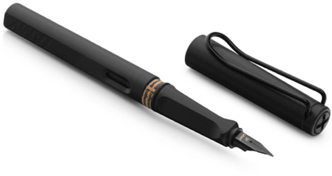 LAMY 사파리 만년필 017, EF, 차콜블랙