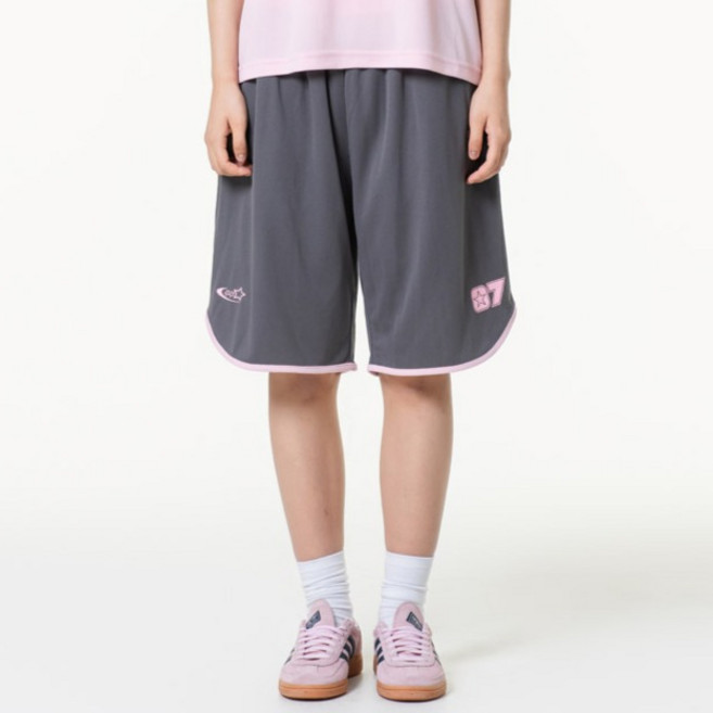 모즈모즈 남녀공용 파스텔 에어 메쉬 저지 쇼츠