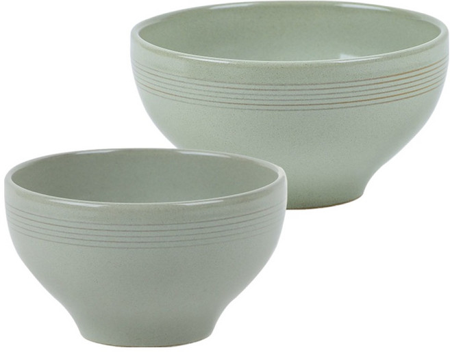 윤도자기 다인 공기 + 대접 세트, 청옥, 1세트